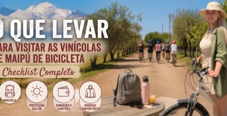 Checklist do que levar para visitar as vinícolas de Maipú de bicicleta, Mendoza, Argentina.