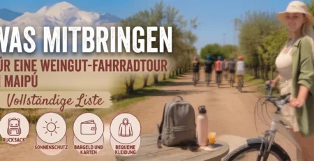 Checkliste für eine Fahrradtour zu den Weingütern von Maipú, Mendoza, Argentinien.