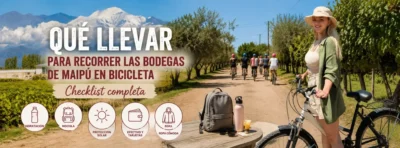 Cheklist que llevar para recorrer las bodegas en bicicleta en Maipú