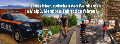 Ist es sicher, zwischen den Weingütern in Maipú Fahrrad zu fahren?