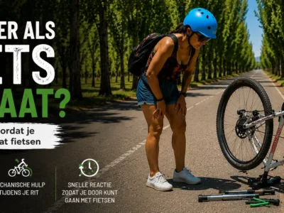 Mechanische hulp tijdens een fietstocht over de Wijnroute van Maipú