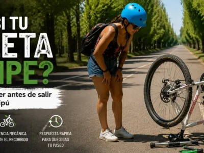 Mechanical assistance service during a bike tour in Maipú, Mendoza