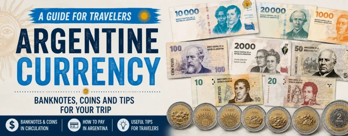 Cover image of the travel guide about Argentina's currency for tourists.