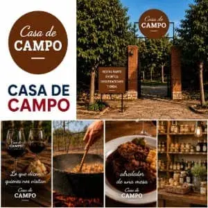 Casa de Campo Restaurante en Maipú Mendoza sobre la Ruta del Vino