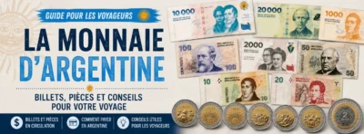 Couverture du guide sur la monnaie de l’Argentine pour les touristes.