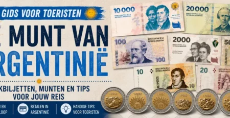 Omslag van de reisgids over de Argentijnse valuta voor toeristen.