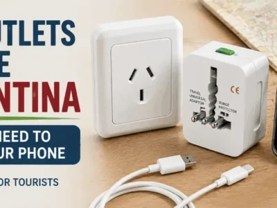Power outlet, universal travel adapter and phone charging in Argentina