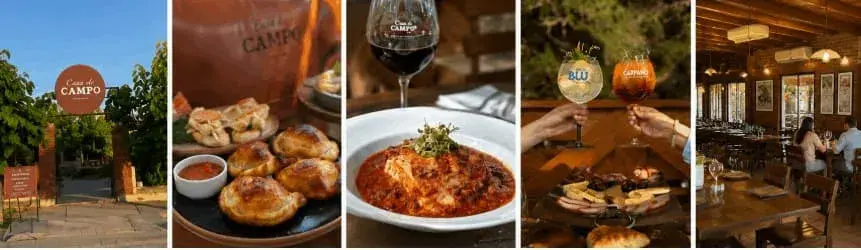 Restaurante Casa de Campo en Maipú Mendoza con cocina regional y vinos