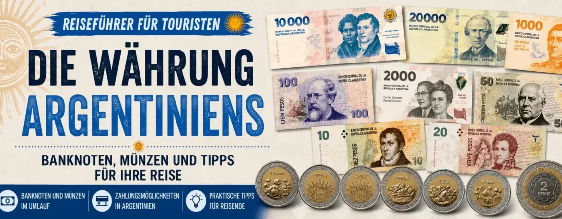 Titelbild zum Reiseführer über die Währung Argentiniens für Touristen.
