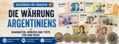 Titelbild zum Reiseführer über die Währung Argentiniens für Touristen.