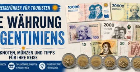 Titelbild zum Reiseführer über die Währung Argentiniens für Touristen.