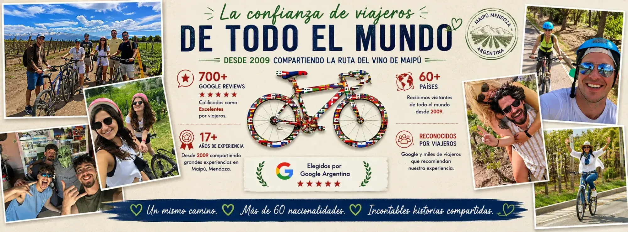 Maipu Bikes elegido por Google Argentina y turistas de todo el mundo