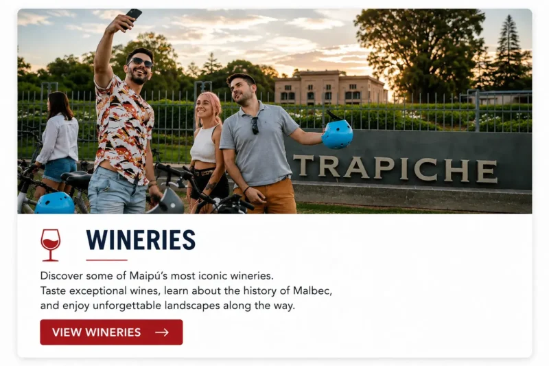 Discover the best wineries along Mendoza's Wine Route with Maipu Bikes.