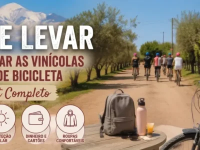 Checklist do que levar para visitar as vinícolas de Maipú de bicicleta, Mendoza, Argentina.