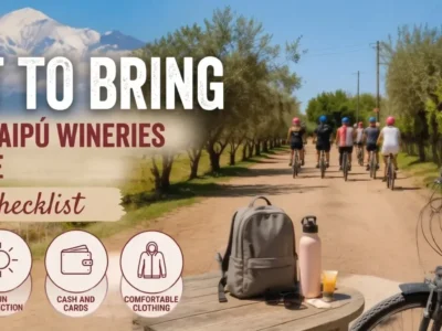 Checklist of what to bring for a bike tour to the wineries of Maipú, Mendoza, Argentina.