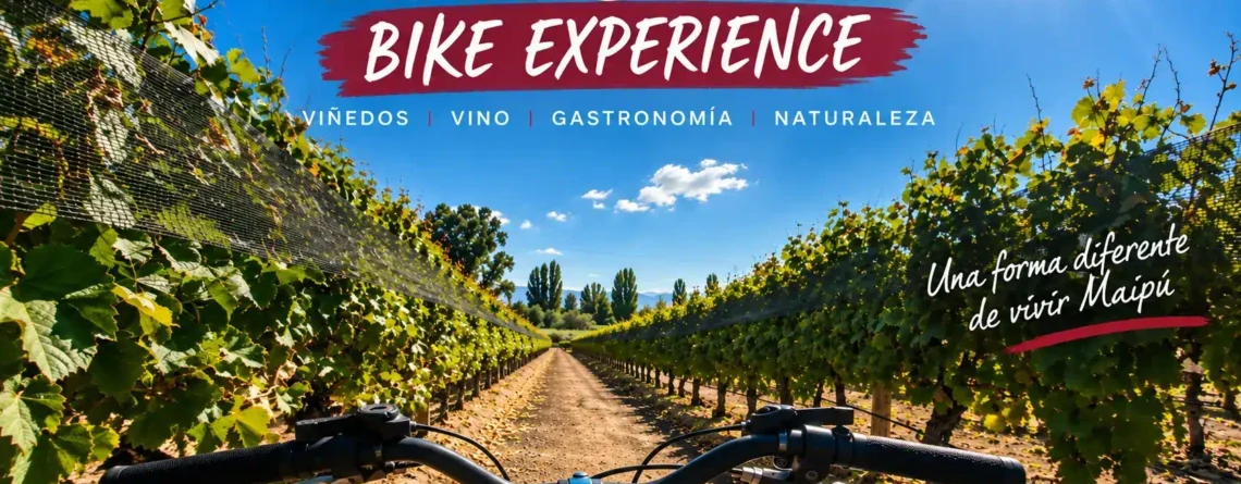 Maipu Wine Bike Experience recorriendo en bicicleta los viñedos de la Ruta del Vino de Maipú